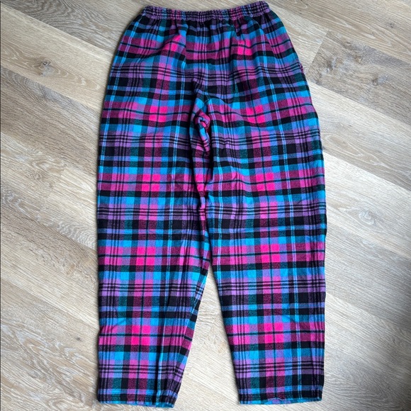 The Vermont Flannel Company Pajama Bottoms Sleep Pants Plaid Small Pink Blue - Picture 8 of 8